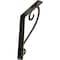 Ekena Millwork Edwards Wrought Iron Bracket, (Single center brace), Antiqued Brass 1 1/2"W x 7 1/2"D x 10"H BKTM01X07X10SEDABS - alternate 1